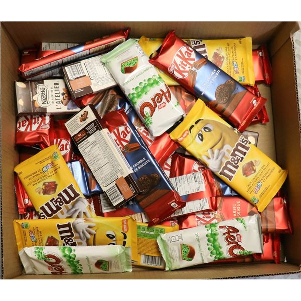 FLAT OF ASSORTED BRAND NAME CHOCOLATE BARS