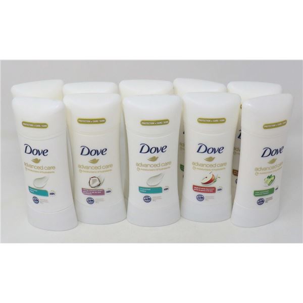 BAG LOT OF ASSORTED DOVE DEODORANT