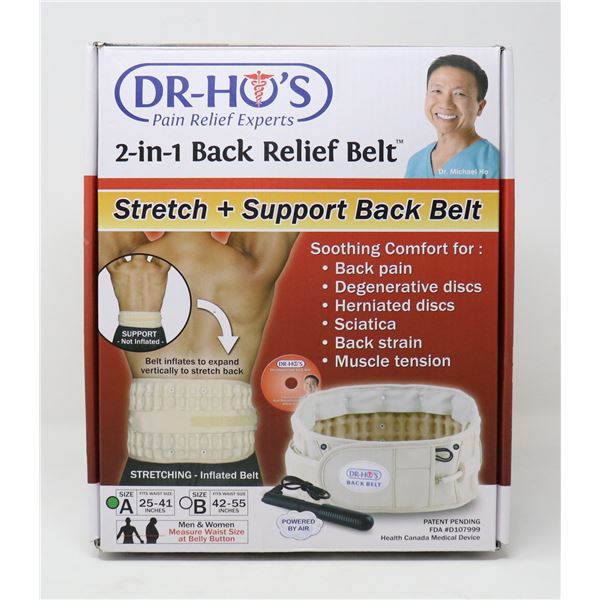 DR-HO'S 2-IN-1 BACK RELIEF BELT