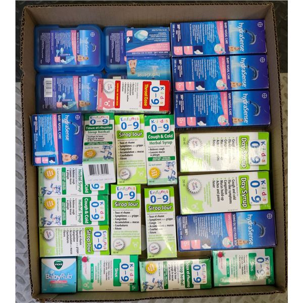 FLAT LOT OF ASSORTED CHILDRENS MEDICINE