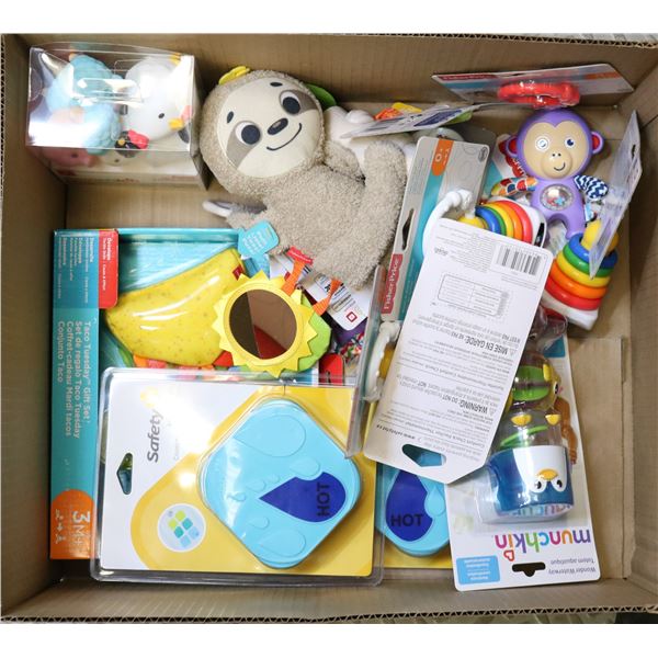 FLAT LOT OF ASSORTED BABY TOYS
