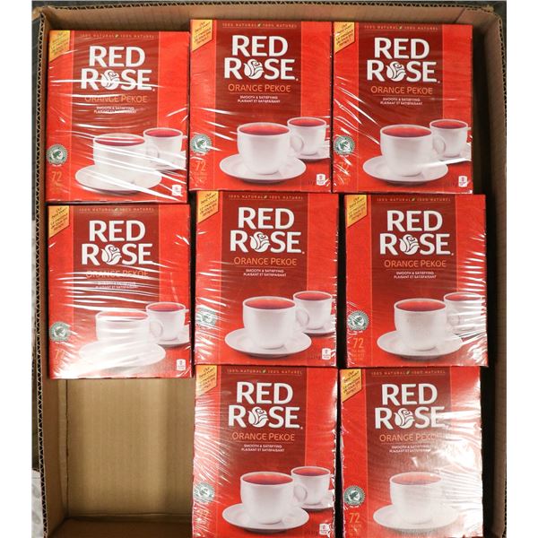 8 BOXES OF RED ROSE ORANGE PEKOE TEA