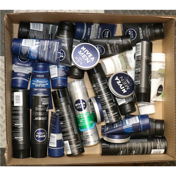 FLAT LOT OF NIVEA PRODUCTS FOR MEN