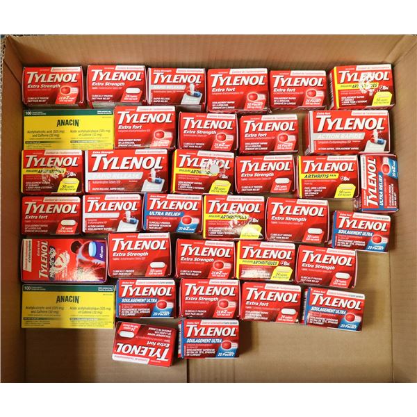 FLAT LOT OF TYLENOL & ANACIN PRODUCTS
