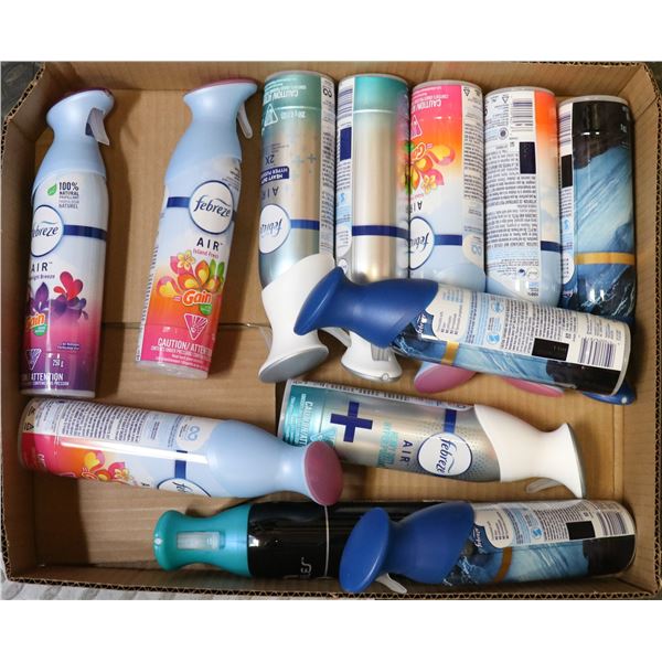 FLAT LOT OF ASSORTED FEBREEZE AIR FRESHENERS