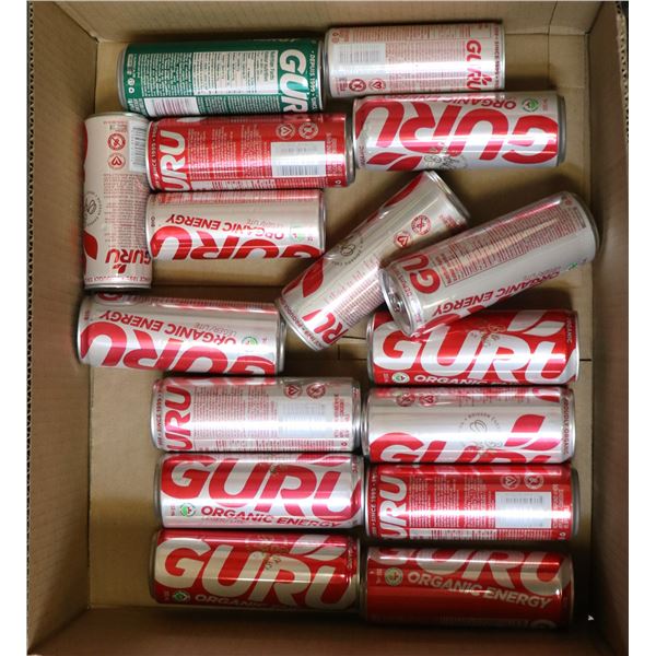 FLAT LOT OF GURU ORGANIC ENERGY DRINKS