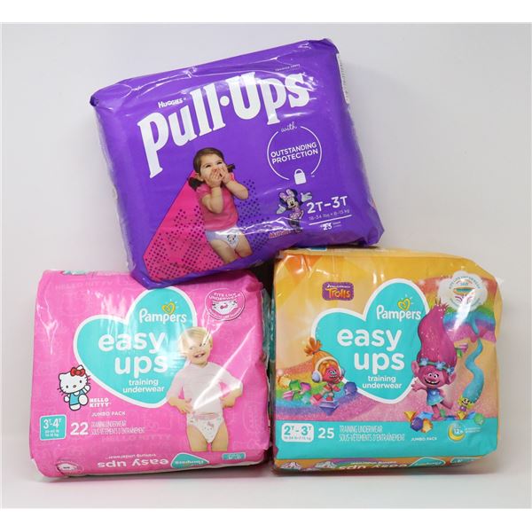 FLAT OF ASSORTED SIZE PULL UPS