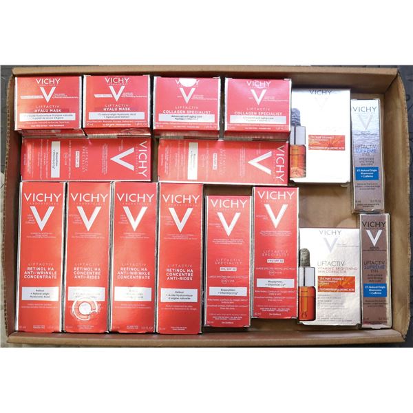 FLAT LOT OF ASSORTED VICHY PRODUCTS