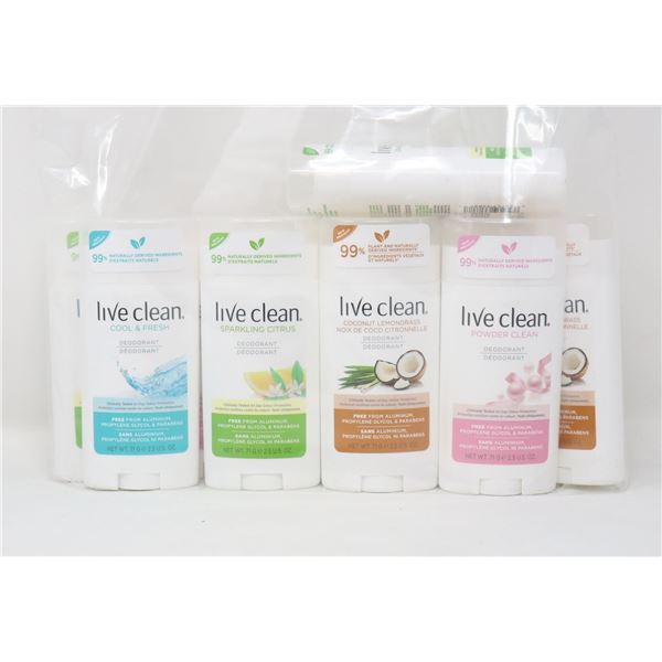 BAG LOT OF LIVECLEAN DEODORANT