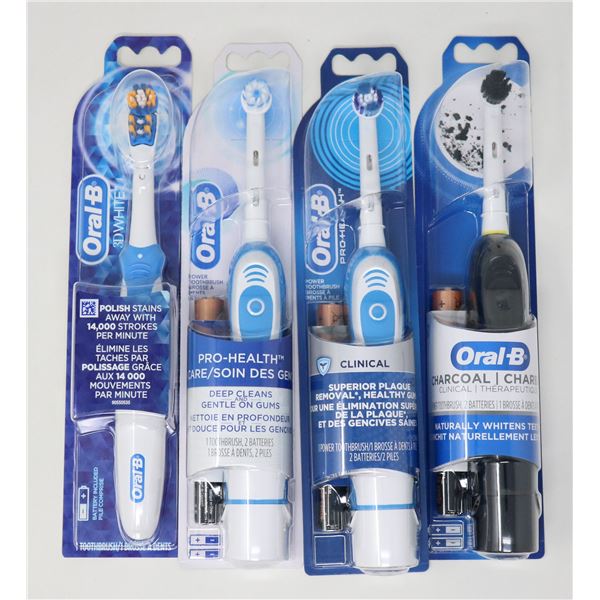 BUNDLE OF 4 ORAL-B ELECTRIC TOOTHBRUSHES