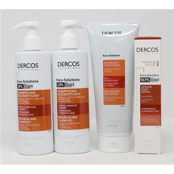 BAG LOT OF VICHY DERCOS KERA-SOLUTIONS PRODUCTS