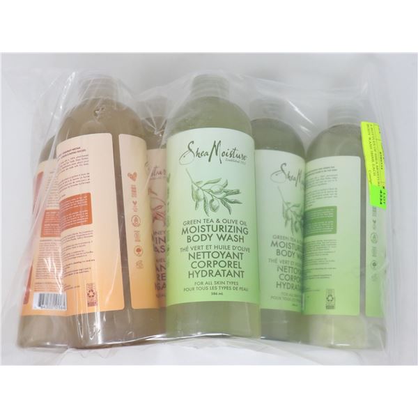 6 BOTTLES OF SHEA MOISTURE BODY WASH 586ML EACH