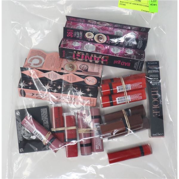 BAG LOT OF ASSORTED COSMETIC ITEMS