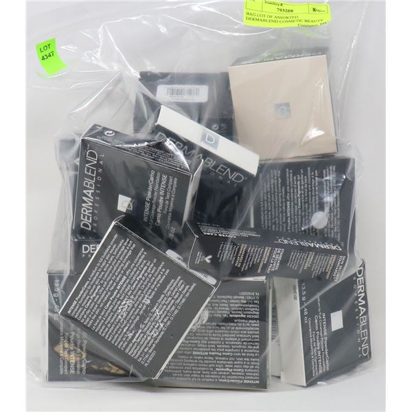 BAG LOT OF ASSORTED DERMABLEND COSMETIC BEAUTY