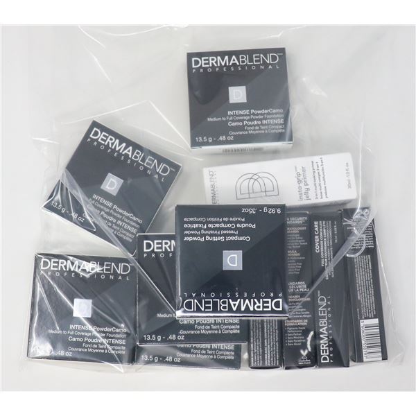 BAG LOT OF ASSORTED DERMABLEND COSMETIC BEAUTY
