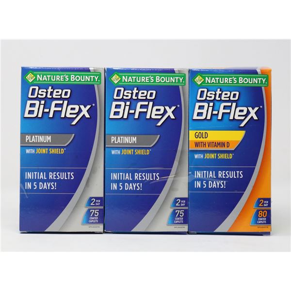 3 BOXES OF OSTEO BI-FLEX