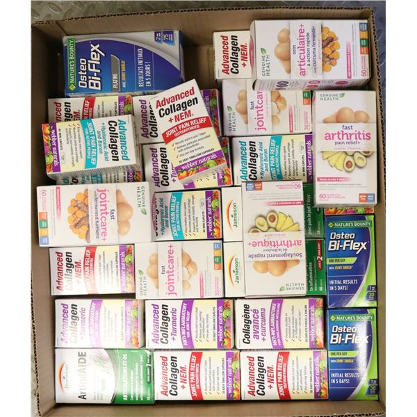 FLAT LOT OF ASSORTED JOINT PAIN RELIEF MEDICINE