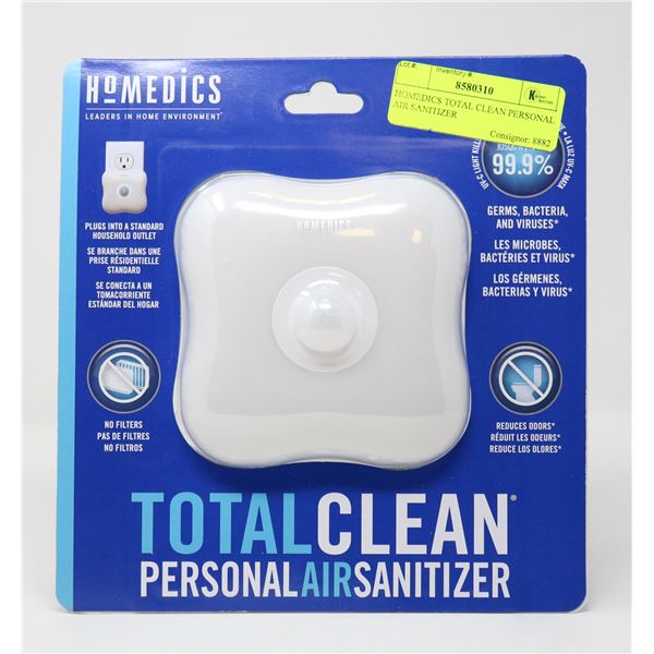 HOMEDICS TOTAL CLEAN PERSONAL AIR SANITIZER