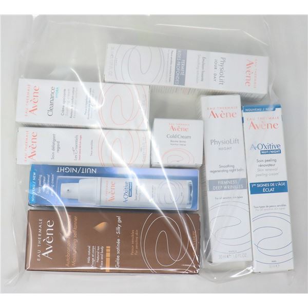 BAG LOT OF AVENE SKIN CARE PRODUCTS