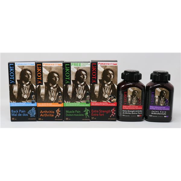 BAG LOT OF LIKOTA PAIN RELIEVERS