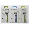 Image 1 : LOT OF 3 HARRY'S RAZORS & HANDLE KITS