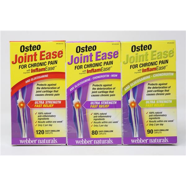 3 BOXES OF OSTEO JOINT EASE FOR CHRONIC PAIN