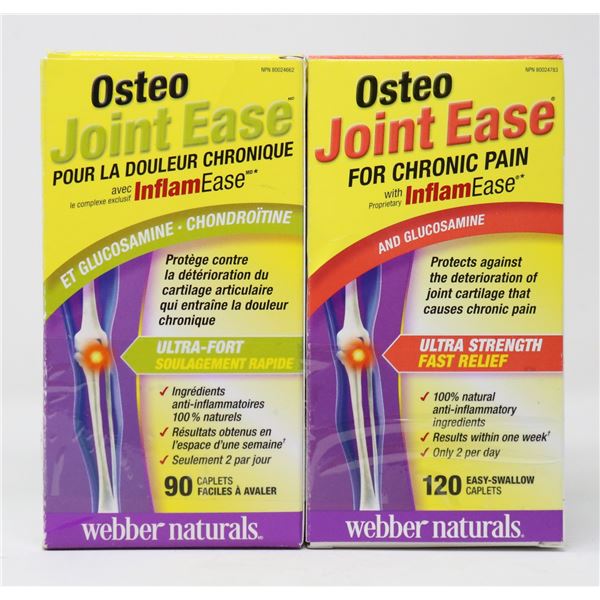 2 BOXES OF OSTEO JOINT EASE FOR CHRONIC PAIN