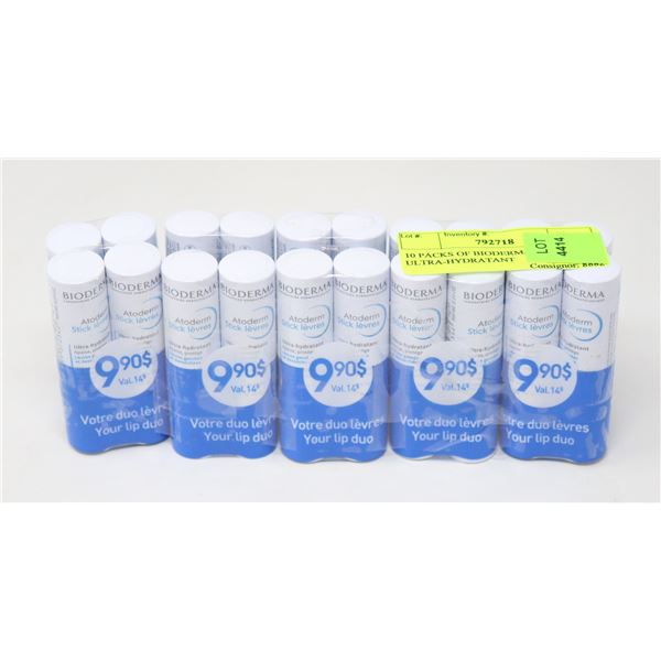 10 PACKS OF BIODERMA ULTRA-HYDRATANT