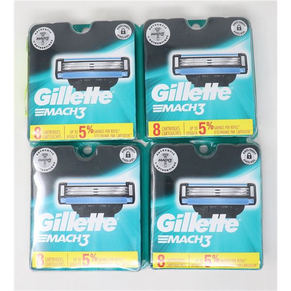 LOT OF 32 GILLETTE MACH3 RAZOR CARTRIDGES