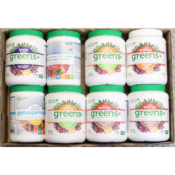 8 CONTAINERS OF GENUINE HEALTH SUPPLEMENTS