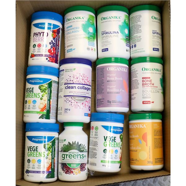 FLAT LOT OF ASSORTED HEALTH SUPPLEMENTS