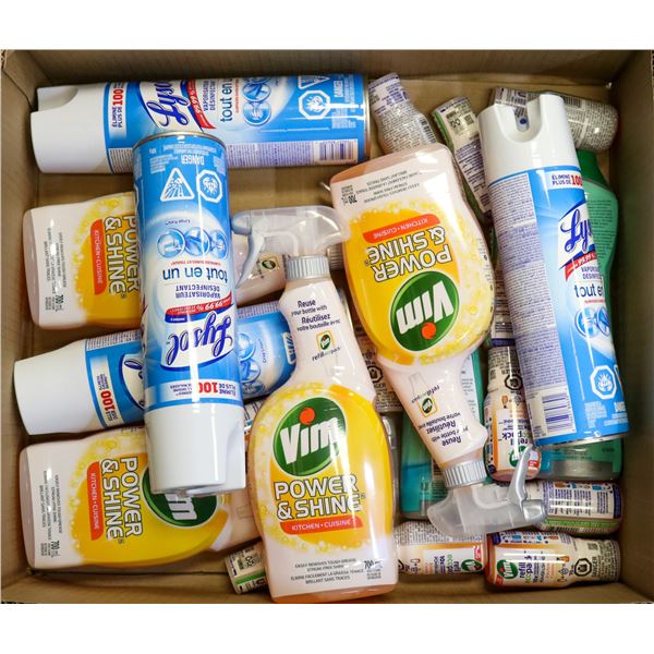 FLAT LOT OF CLEANING SUPPLIES