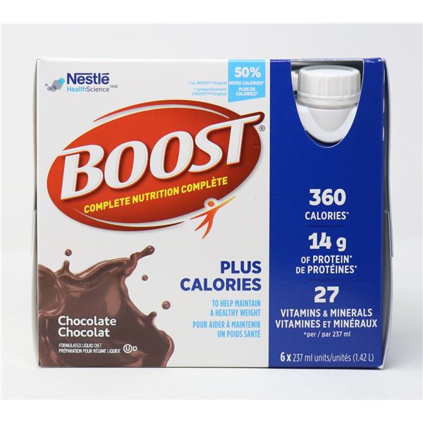 6-PACK OF BOOST PROTEIN SHAKES CHOCOLATE FLAVOUR