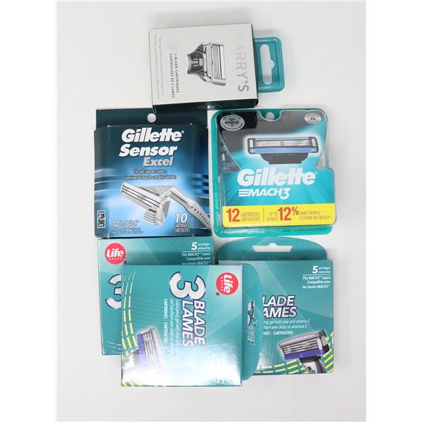 BAG LOT OF ASSORTED RAZOR CARTRIDGES