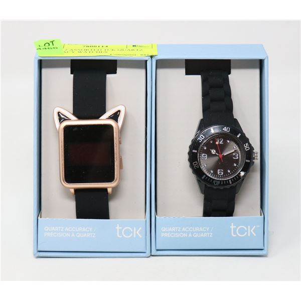 LOT OF 2 ASSORTED TCK QUARTZ ACCURACY WATCHES