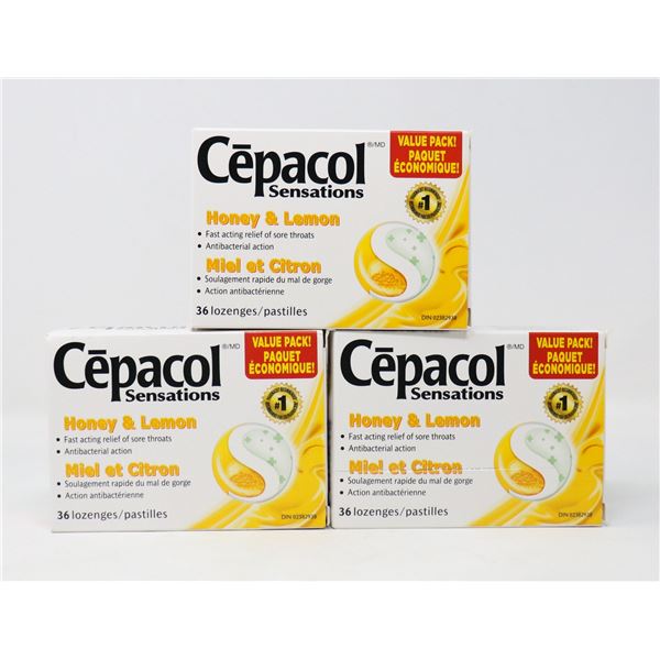 3 BOXES OF CEPACOL LOZENGES