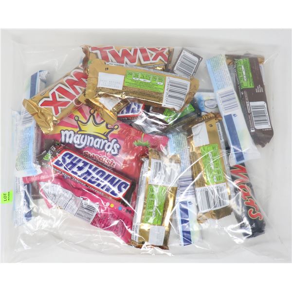 BAG LOT OF ASSORTED CHOCOLATE & CANDY