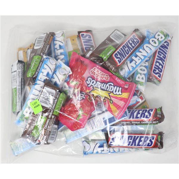 BAG LOT OF ASSORTED CHOCOLATE & CANDY