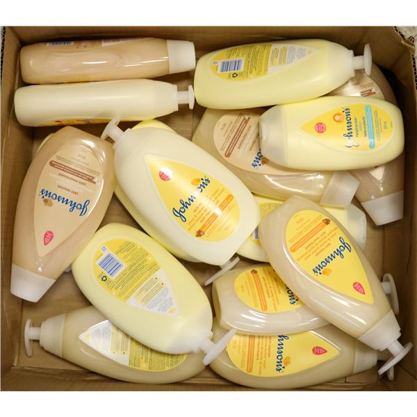 FLAT LOT OF JOHNSONS SKIN CARE PRODUCTS