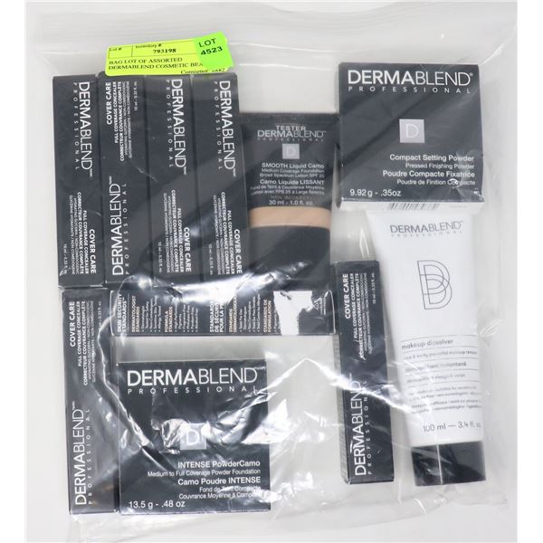 BAG LOT OF ASSORTED DERMABLEND COSMETIC BEAUTY