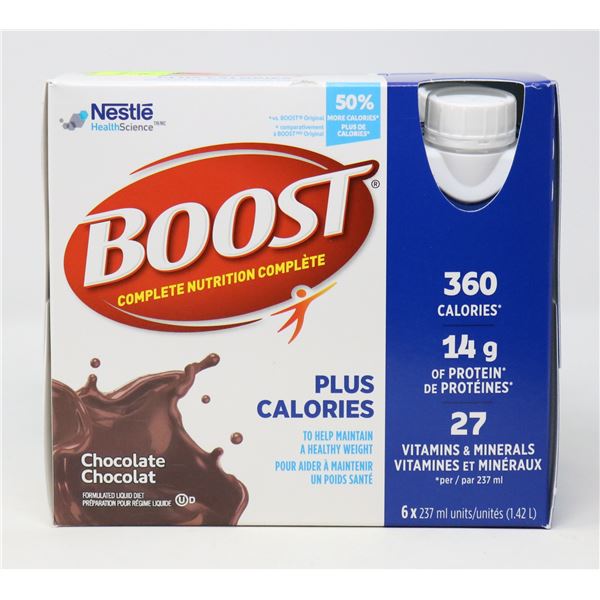 6-PACK OF BOOST PROTEIN SHAKES CHOCOLATE FLAVOUR