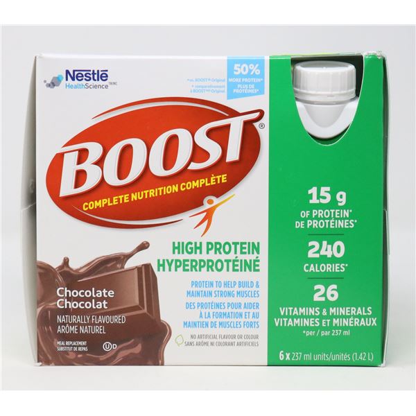 6-PACK OF BOOST PROTEIN SHAKES CHOCOLATE FLAVOUR