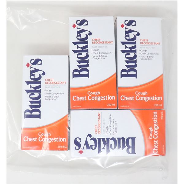 4 BOXES OF BUCKLEYS COUGH CHEST GONGESTION