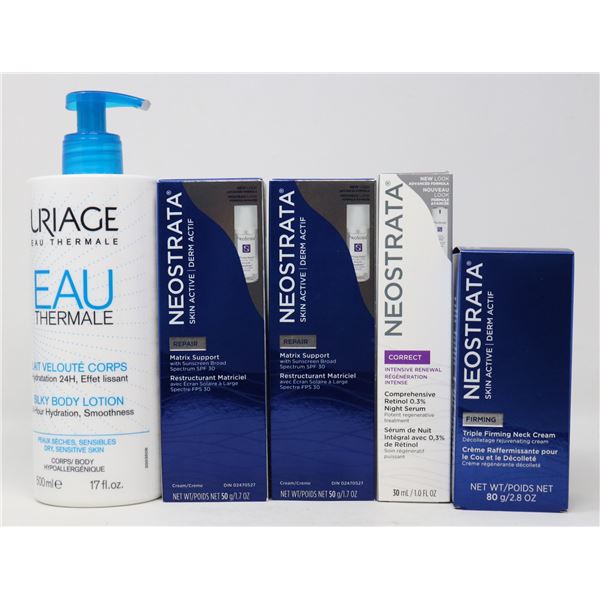 BAG LOT OF NEOSTRATA & URIAGE SKIN CARE PRODUCTS