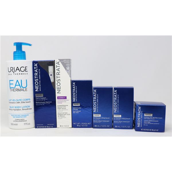 BAG LOT OF NEOSTRATA & URIAGE SKIN CARE PRODUCTS