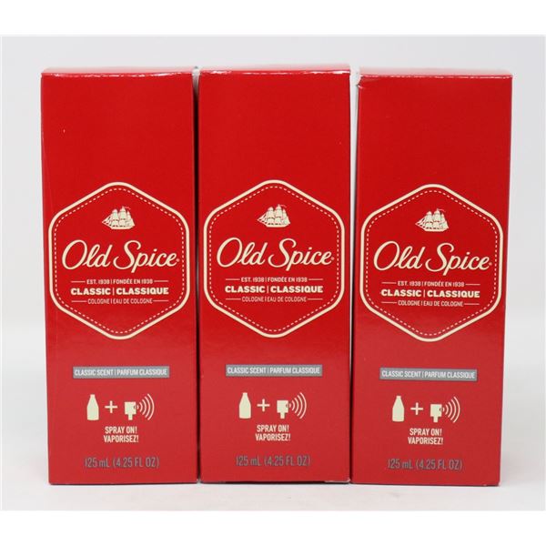 3 BOXES OF OLD SPICE CLASSIC COLOGNE