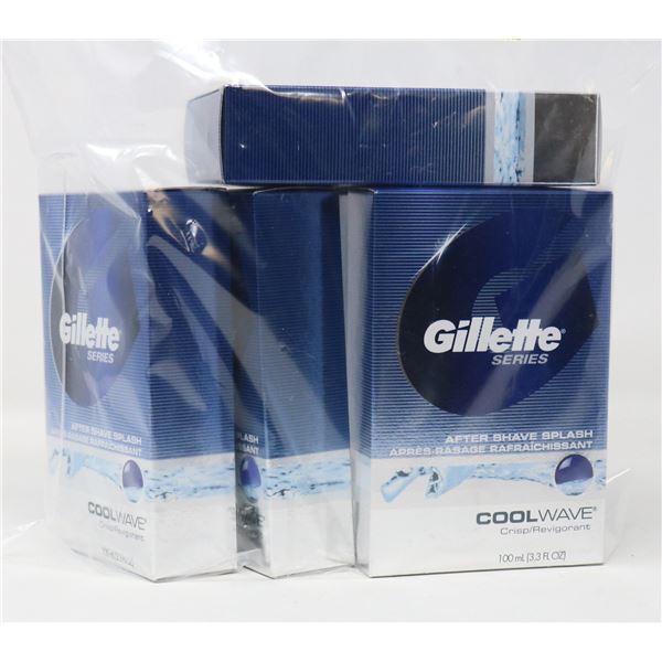 6 BOXES OF GILLETTE COOL WAVE AFTER SHAVE