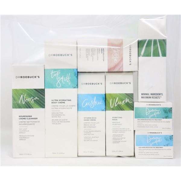 BAG LOT OF ASSORTED DRROEBUCKS SKIN CARE PRODUCTS