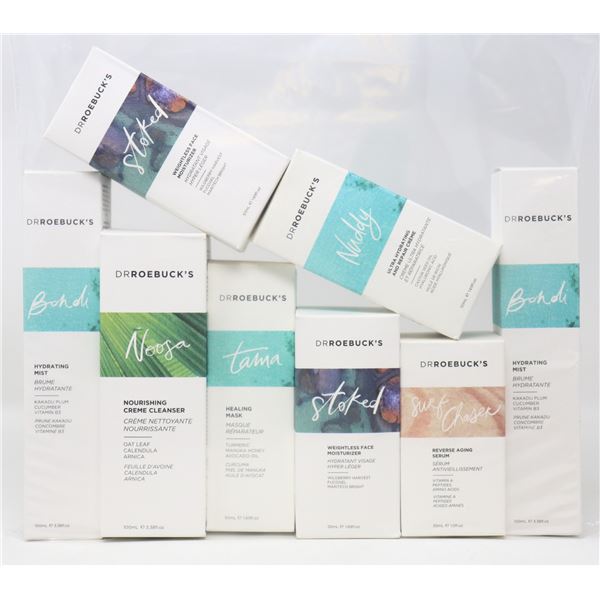 BAG LOT OF ASSORTED DRROEBUCKS SKIN CARE PRODUCTS