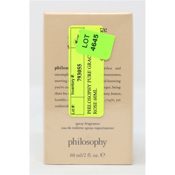 PHILOSOPHY PURE GRACE NUDE ROSE 60ML